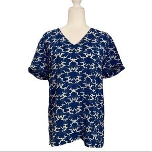 Stella McCartney V Neck Print Pull Over Blouse